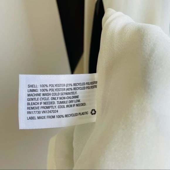 Christopher John Rogers Stripe Slip Dress Size 2 Black White Chevron Maxi Slit - Picture 10 of 12